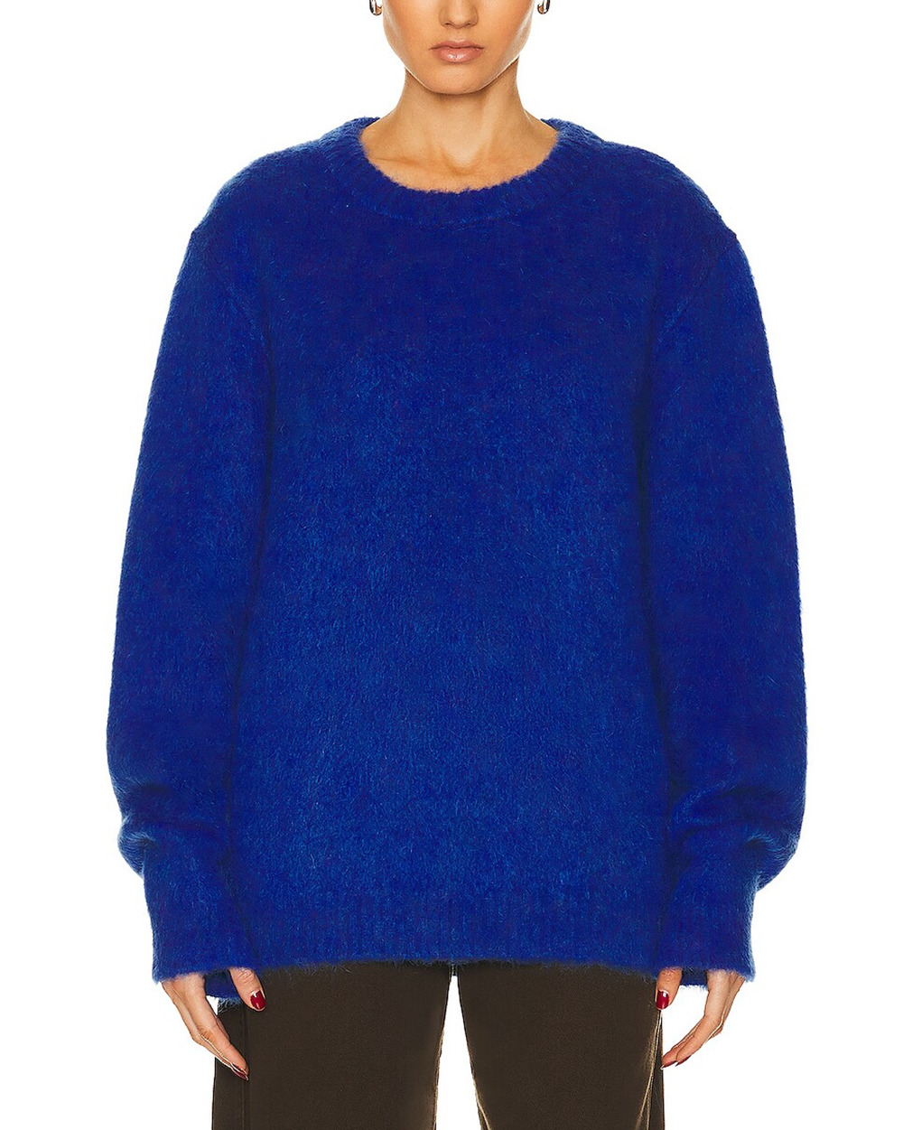 Lemaire Brushed Electric Blue Crewneck Sweater Size M
